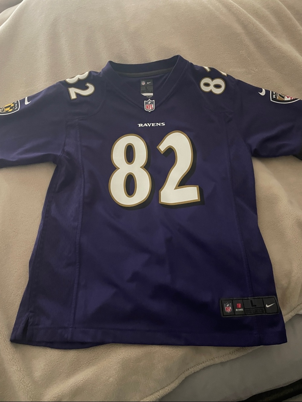 Nike Kids Baltimore Ravens #82 Smith Purple Football Jersey